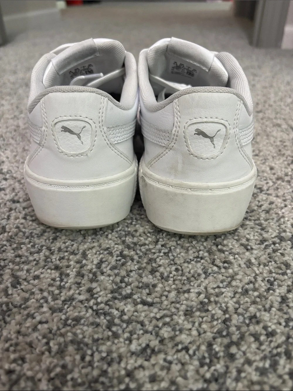 Puma White Low-Top Leather Sneakers